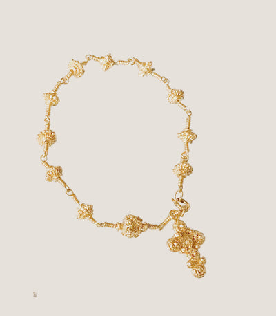 Rosary Cross Bracelet - Gold - AMAMI