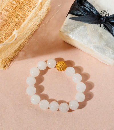 Buwan Tambourine Bracelet in White Parug-Parug - AMAMI
