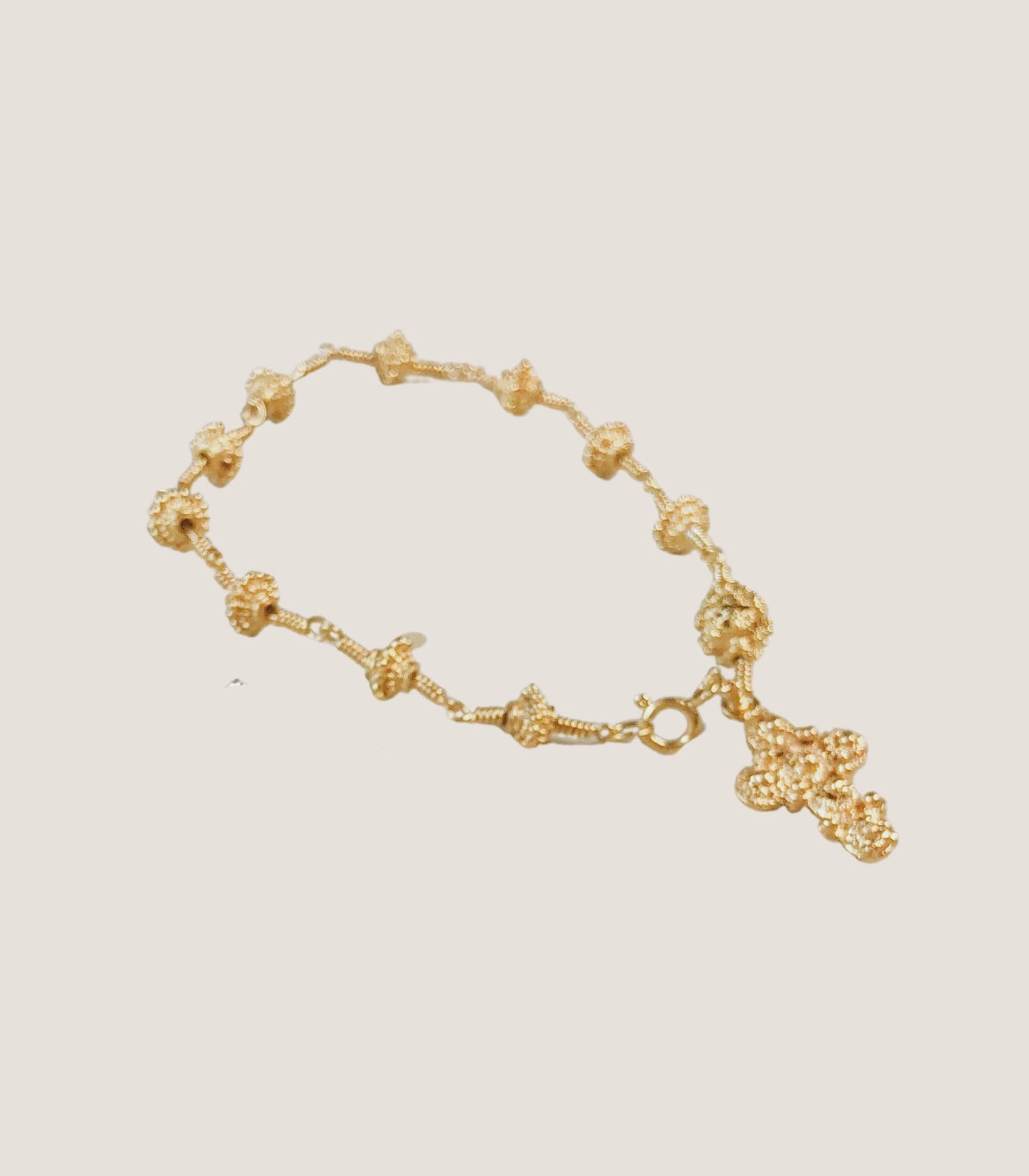Rosary Cross Bracelet - Gold - AMAMI