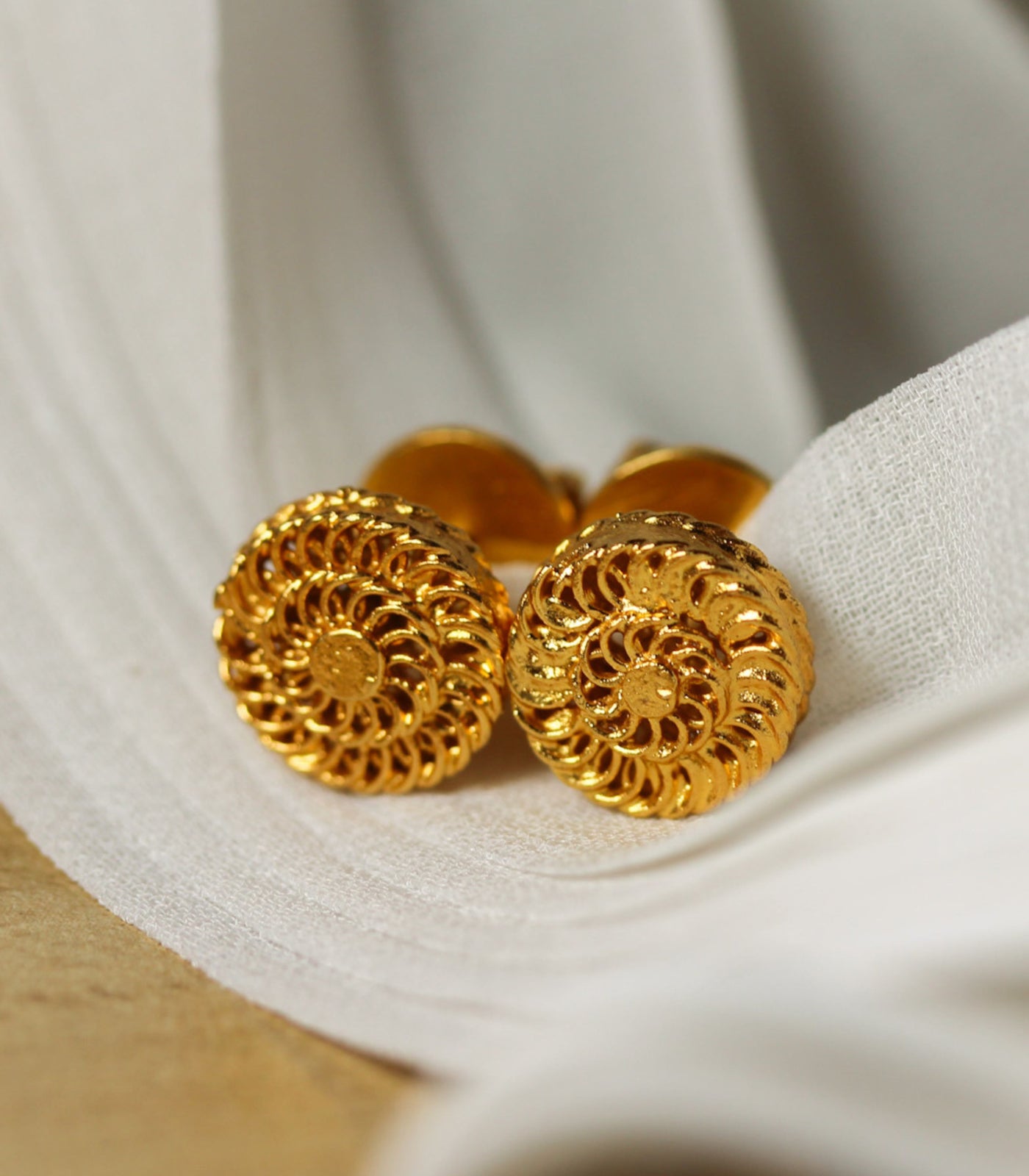 The Padumna Tambourine Stud Earrings - AMAMI