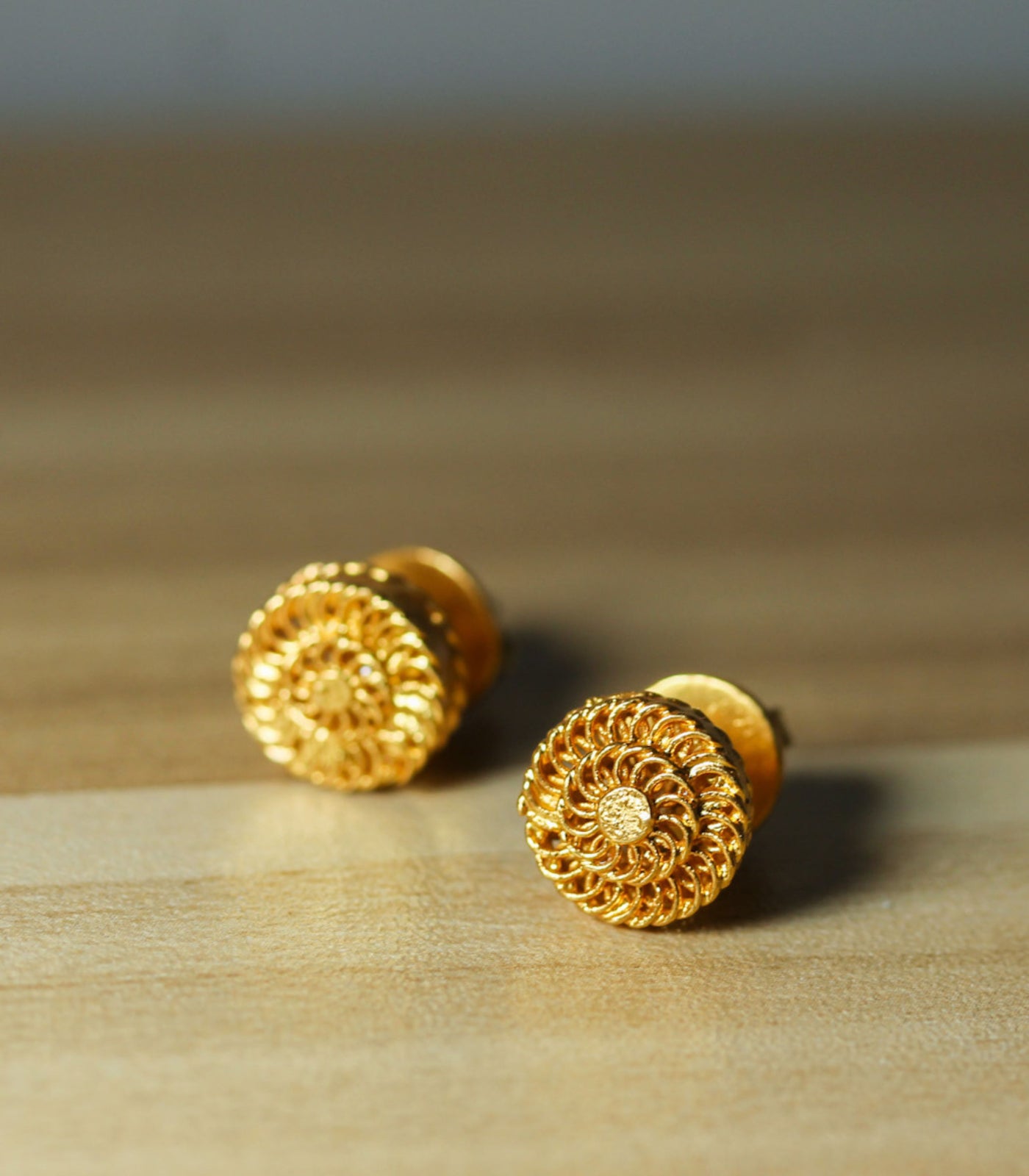 The Padumna Tambourine Stud Earrings - AMAMI