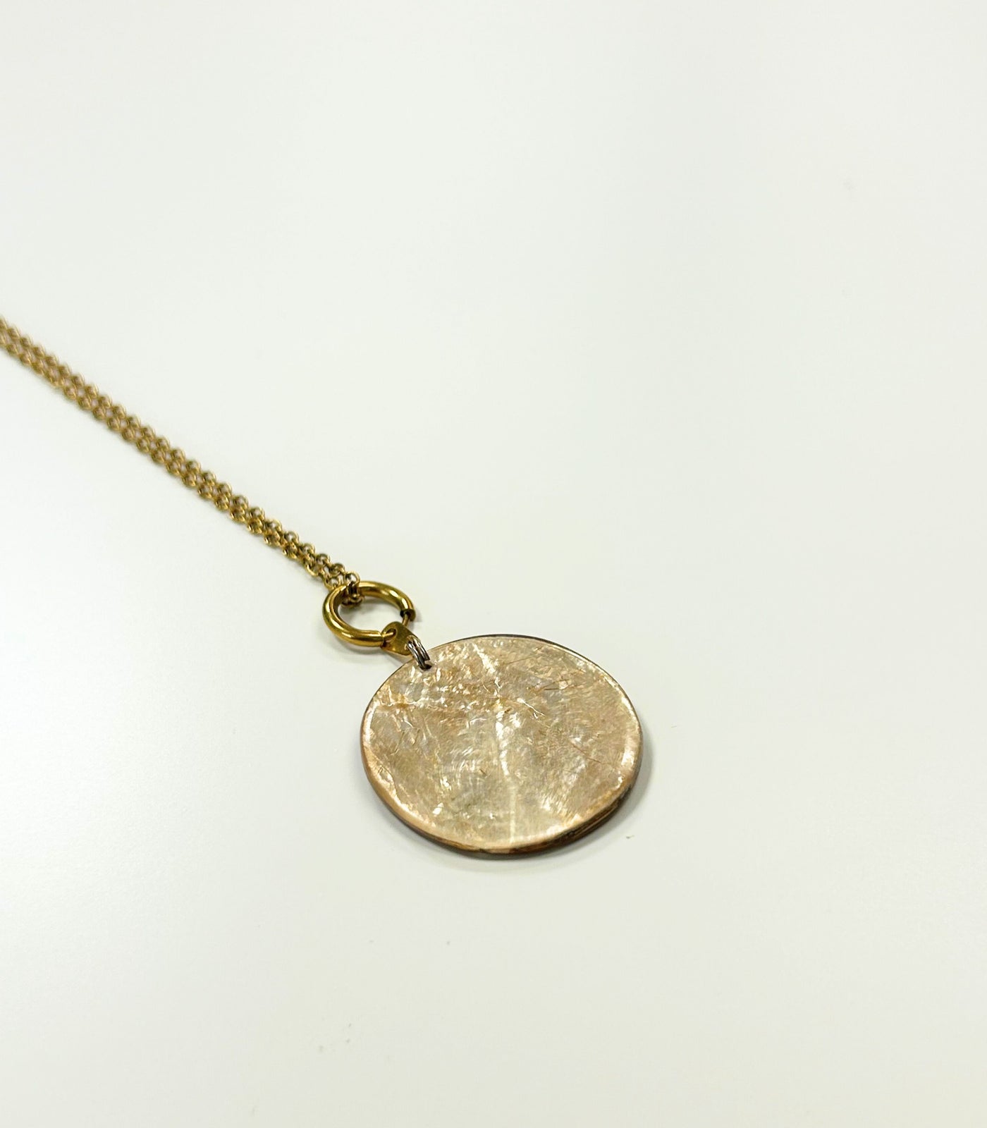 Capiz Reversible Circle Pendant Necklace