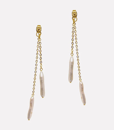 Tila Pearl Earrings - Two-Way - Arete