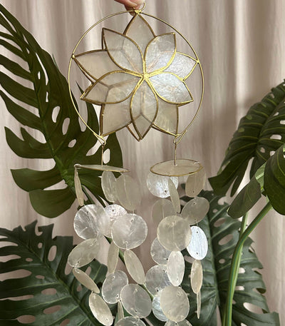 Pasko Capiz Chime Ornaments 5 - Poinsettia - Cambio & Co