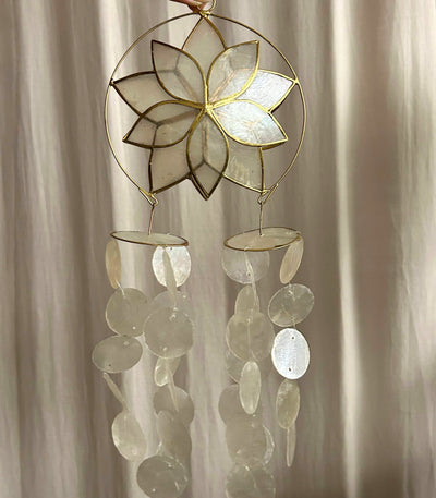 Pasko Capiz Chime Ornaments 5 - Poinsettia - Cambio & Co