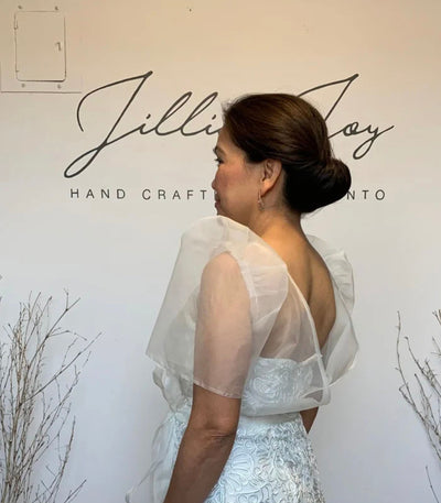 Ivory Organza Terno Wrap Top