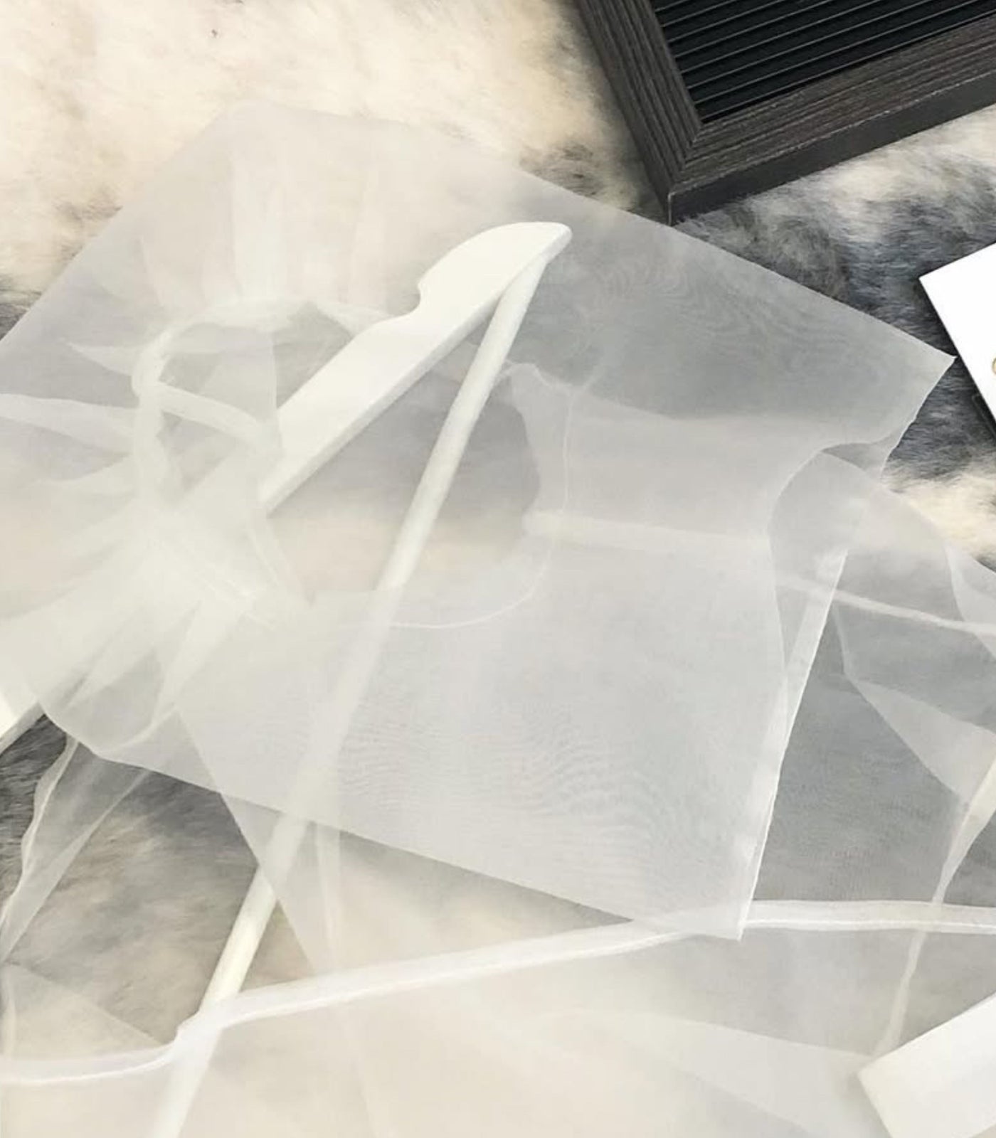 Ivory Organza Terno Wrap Top