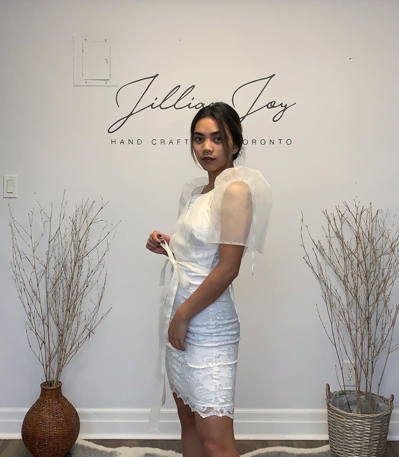 Ivory Organza Terno Wrap Top