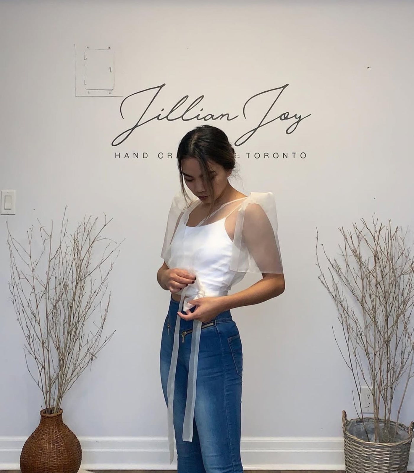 Ivory Organza Terno Wrap Top