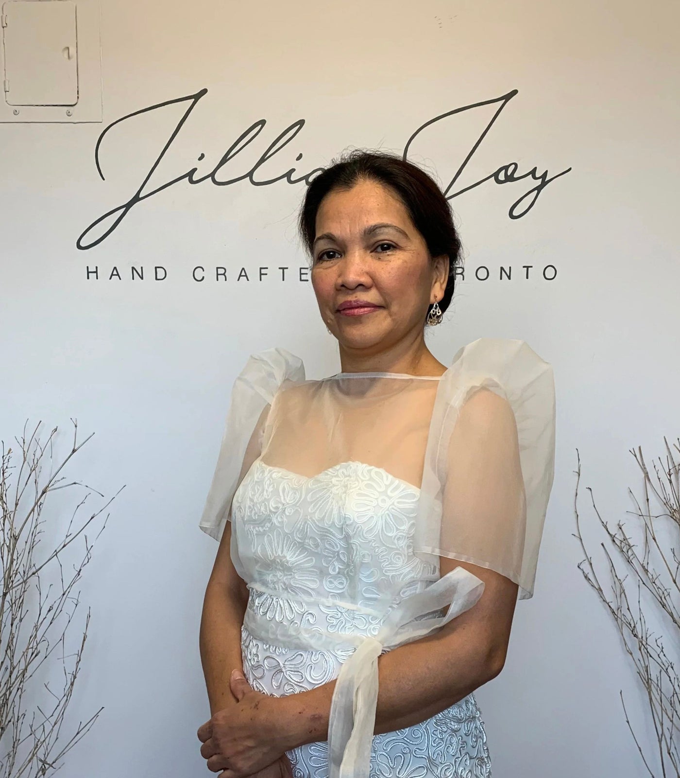 Ivory Organza Terno Wrap Top