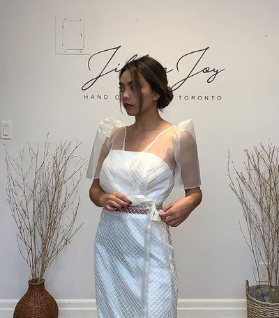 Ivory Organza Terno Wrap Top