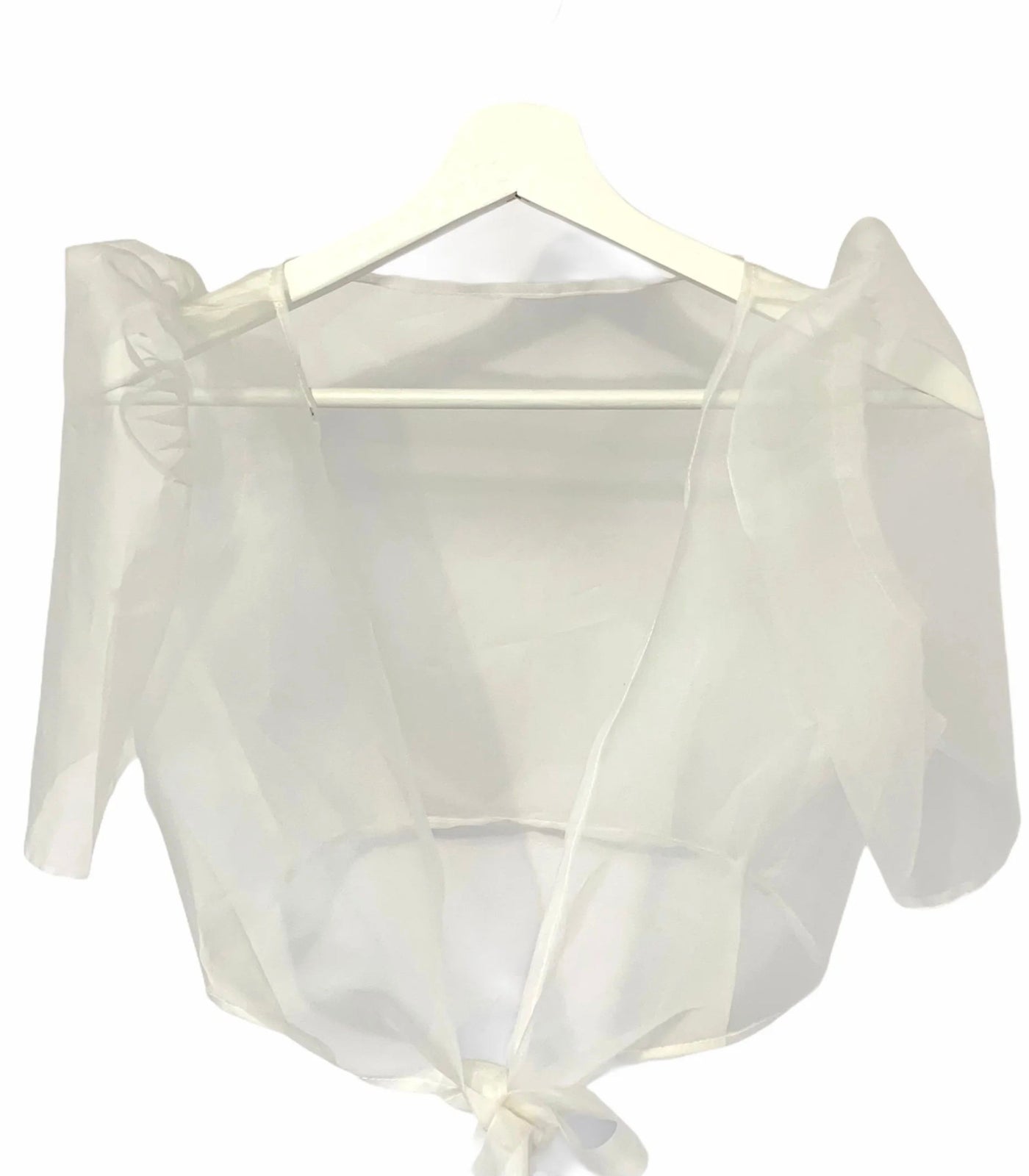 Ivory Organza Terno Wrap Top