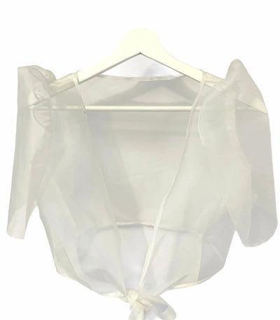 Ivory Organza Terno Wrap Top