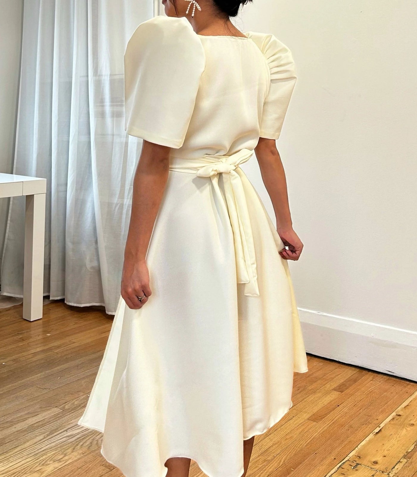 Ivory Terno Wrap Dress