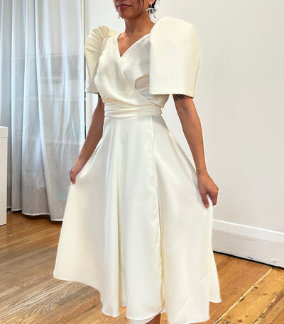 Ivory Terno Wrap Dress