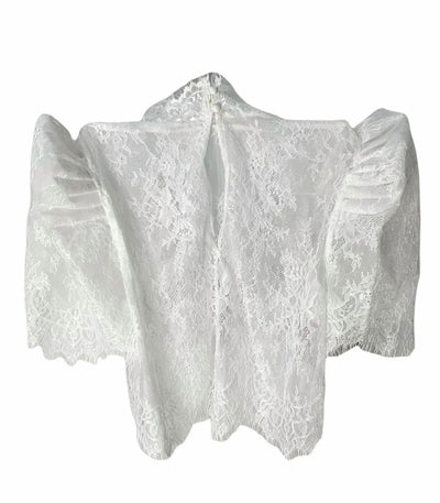 Scalloped Lace Mock Neck Terno Top
