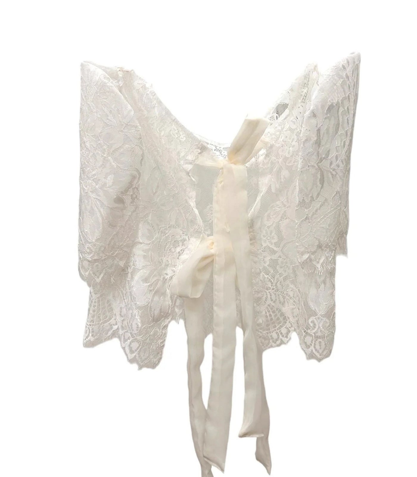 Scalloped Lace Open Back Terno Top