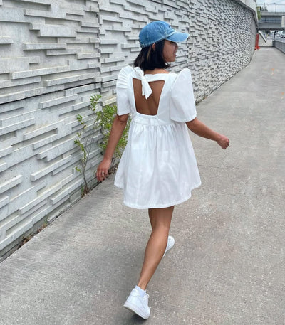 White Babydoll Terno Dress