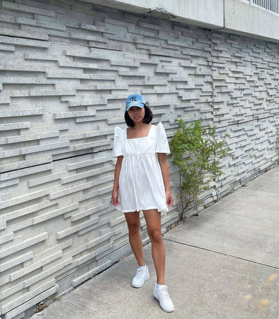 White Babydoll Terno Dress