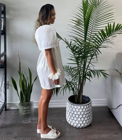 White Babydoll Terno Dress
