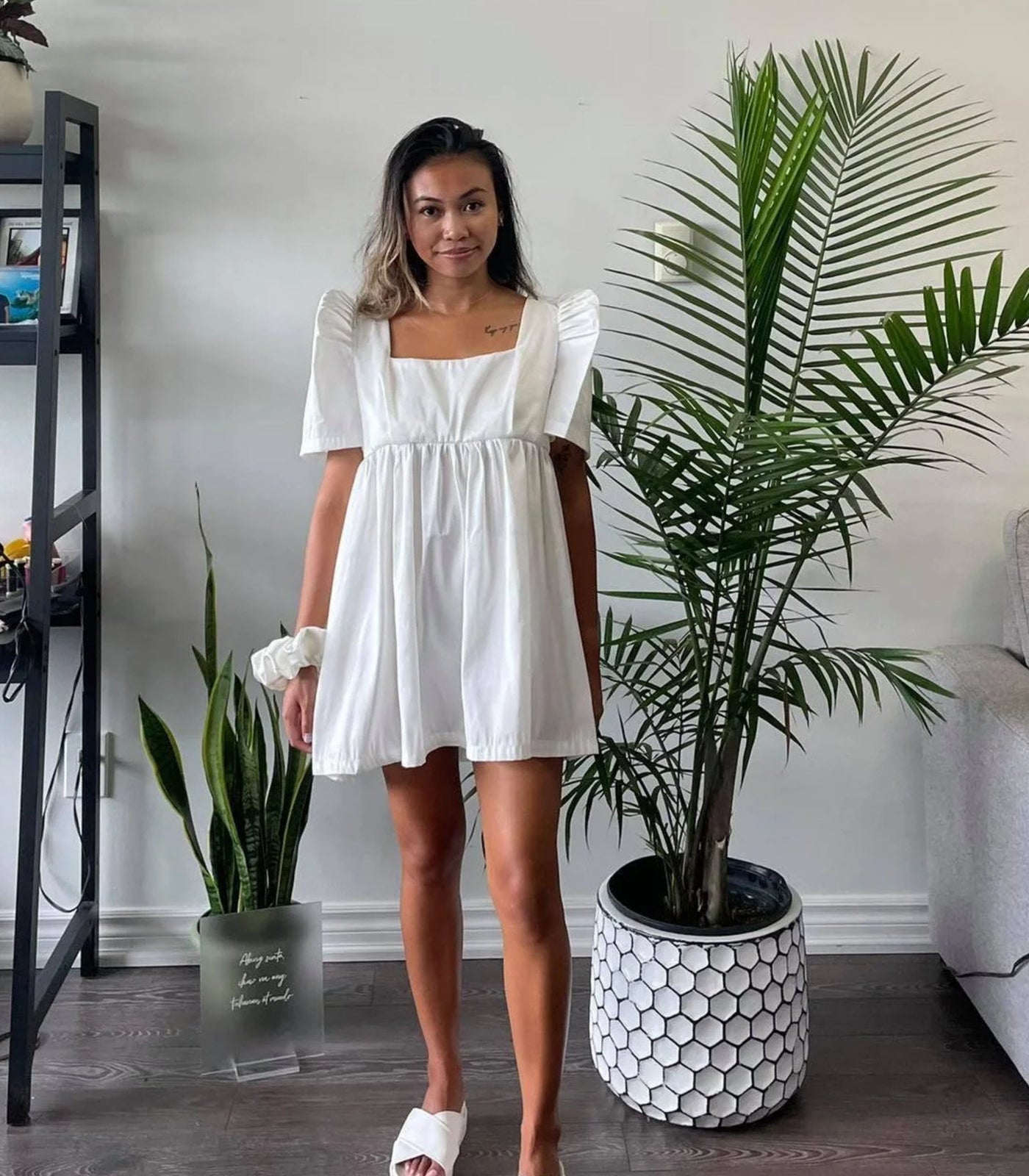 White Babydoll Terno Dress