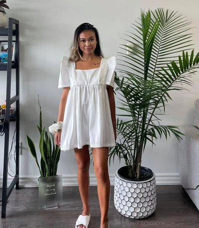 White Babydoll Terno Dress