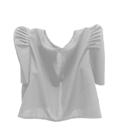 White Classic Tie-Back Linen Terno