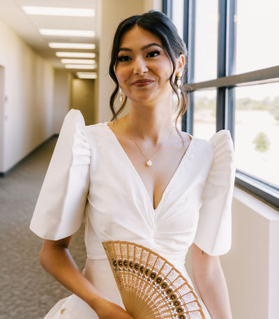 White Satin Terno Wrap Top