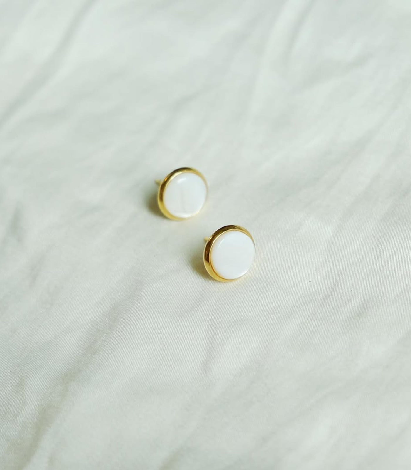 Gina Gold Leaf & Pearl Earrings – Multi-Wear Stud & Dangle in Mother of Pearl - Lily Jewelry
