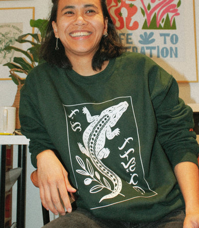 Free Palestine Baybayin Crewneck Sweater - Pinay Collection