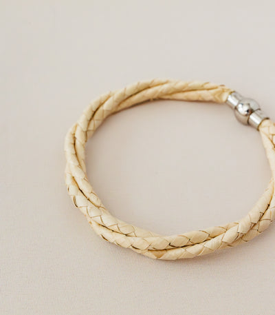 Woven Humaling Lubid Bracelets in White - Punique