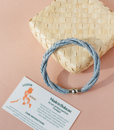 Woven Humaling Lubid Bracelets in Dusty Blue - Punique