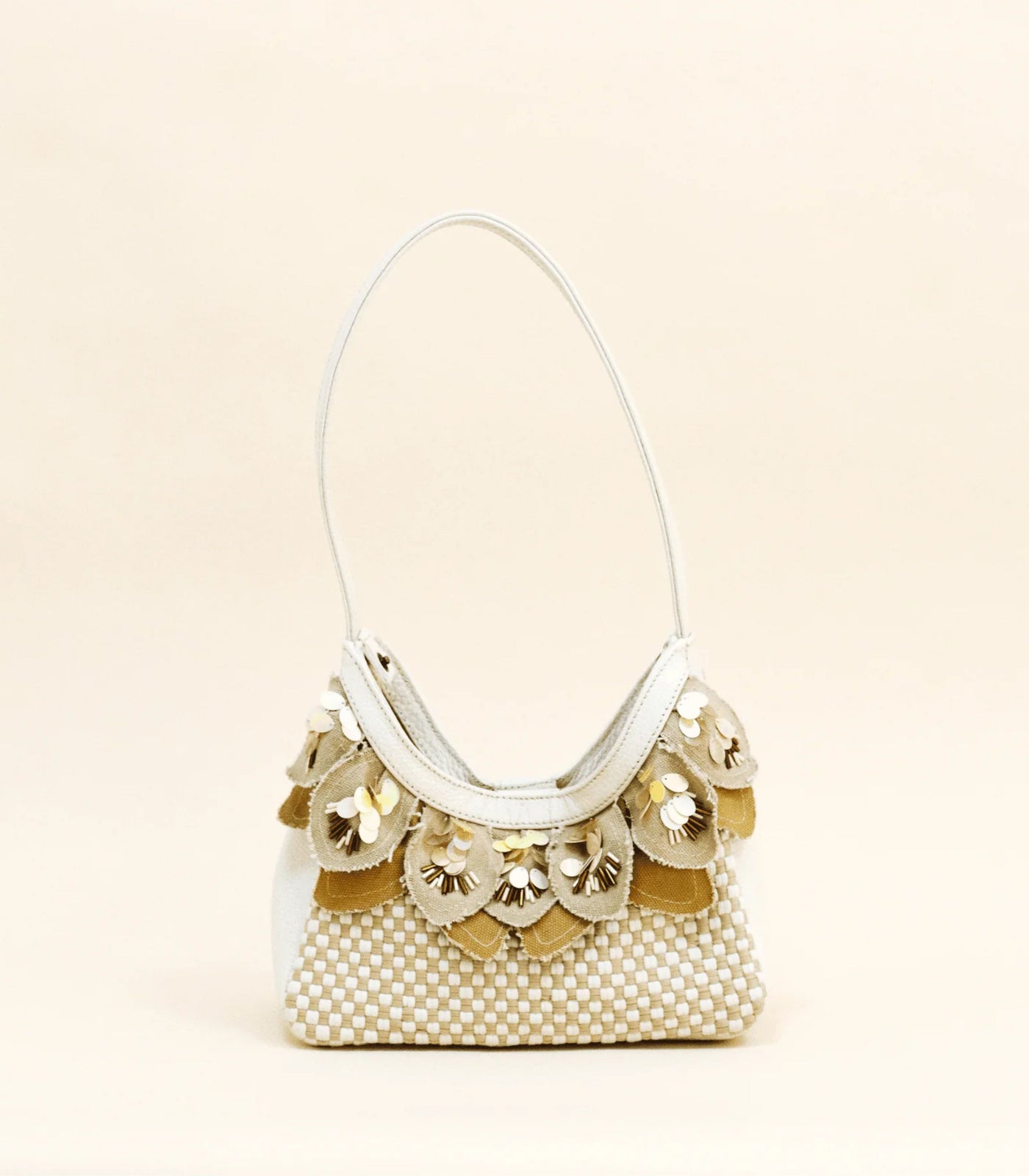 Dangwa Mini Hobo Bag in Beige -Rags2Riches