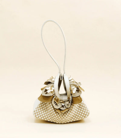Dangwa Mini Hobo Bag in Beige -Rags2Riches