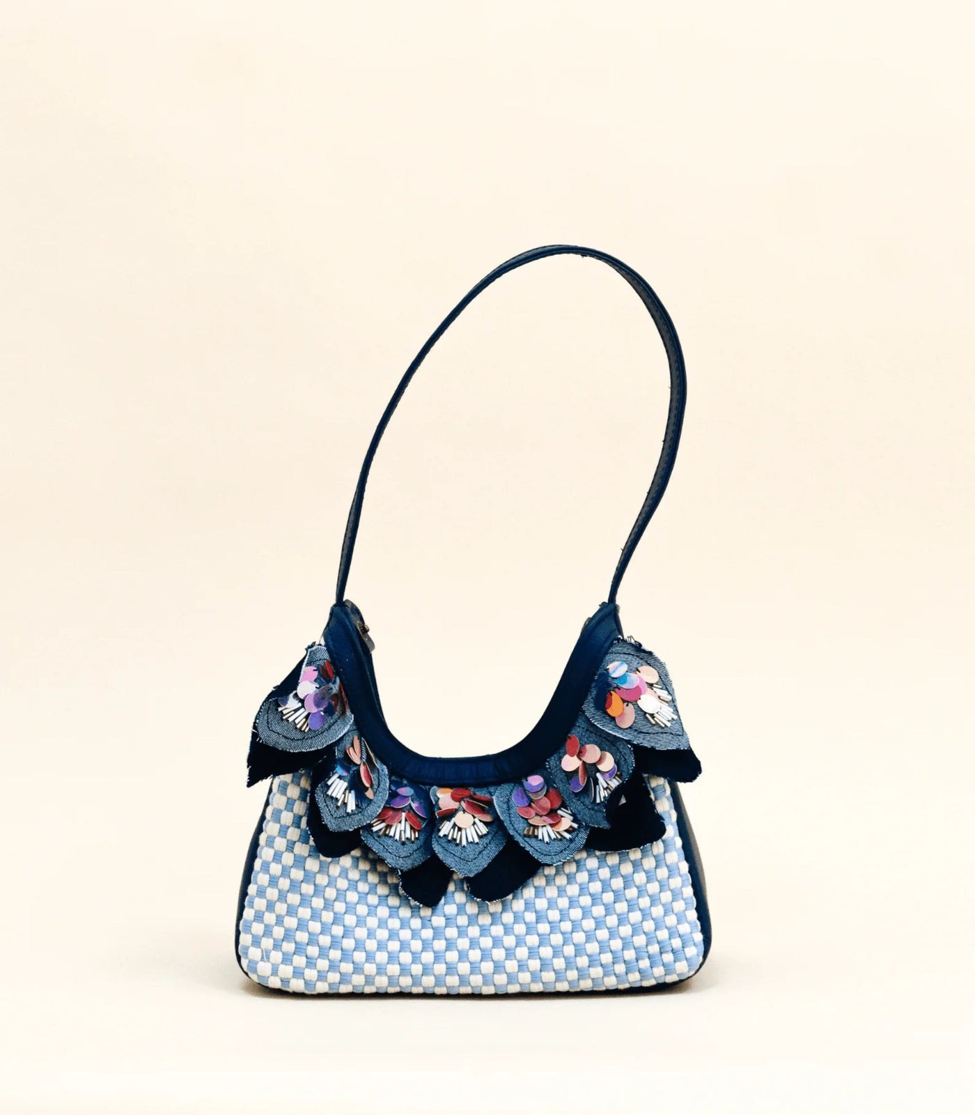 Dangwa Mini Hobo Bag in Navy -Rags2Riches