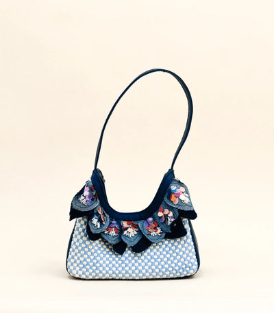 Dangwa Mini Hobo Bag in Navy -Rags2Riches
