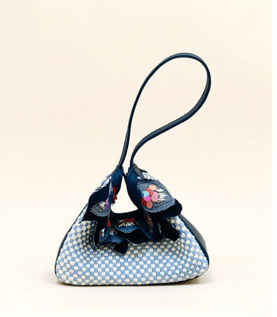 Dangwa Mini Hobo Bag in Navy -Rags2Riches