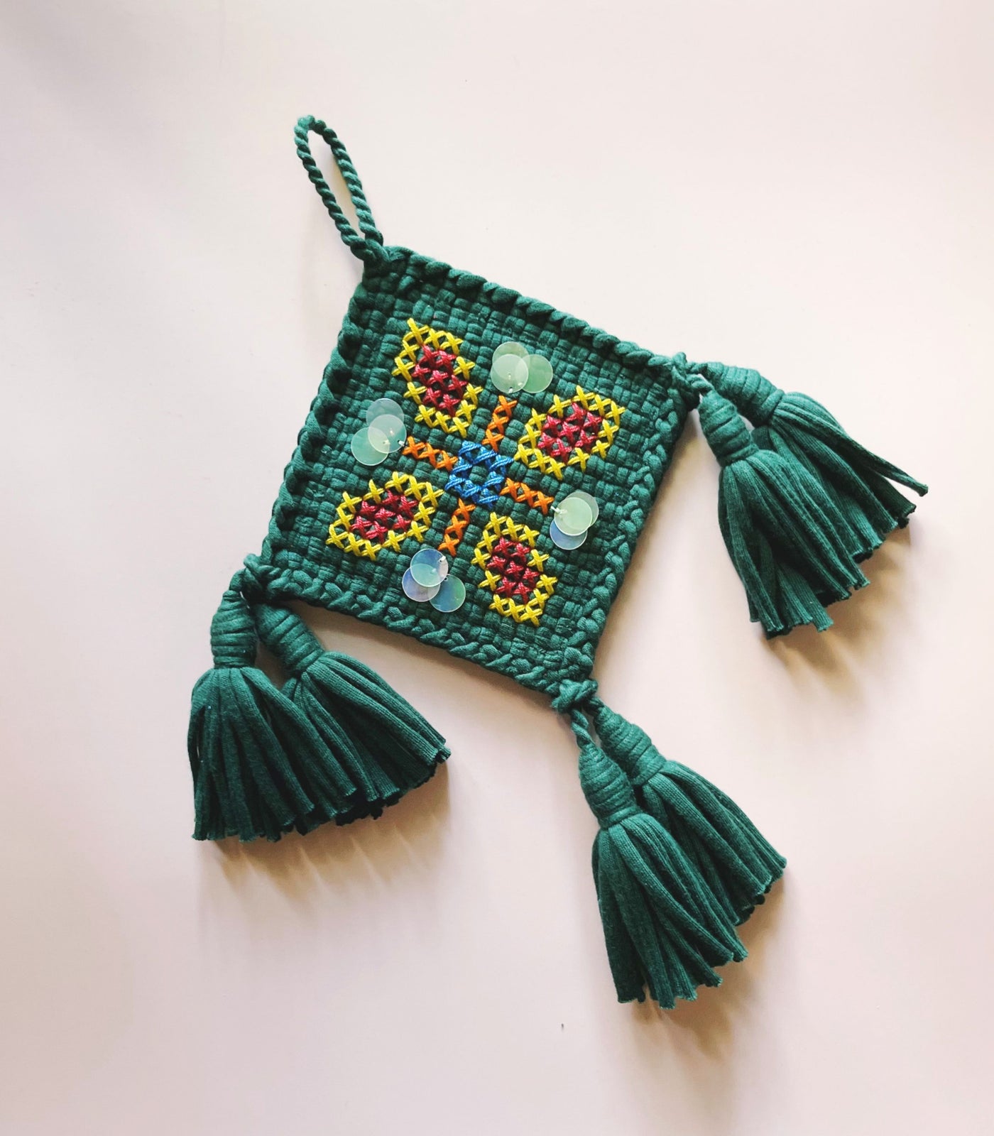 Handwoven Mini Parol (Limited Edition) in Emerald - Rags2Riches 