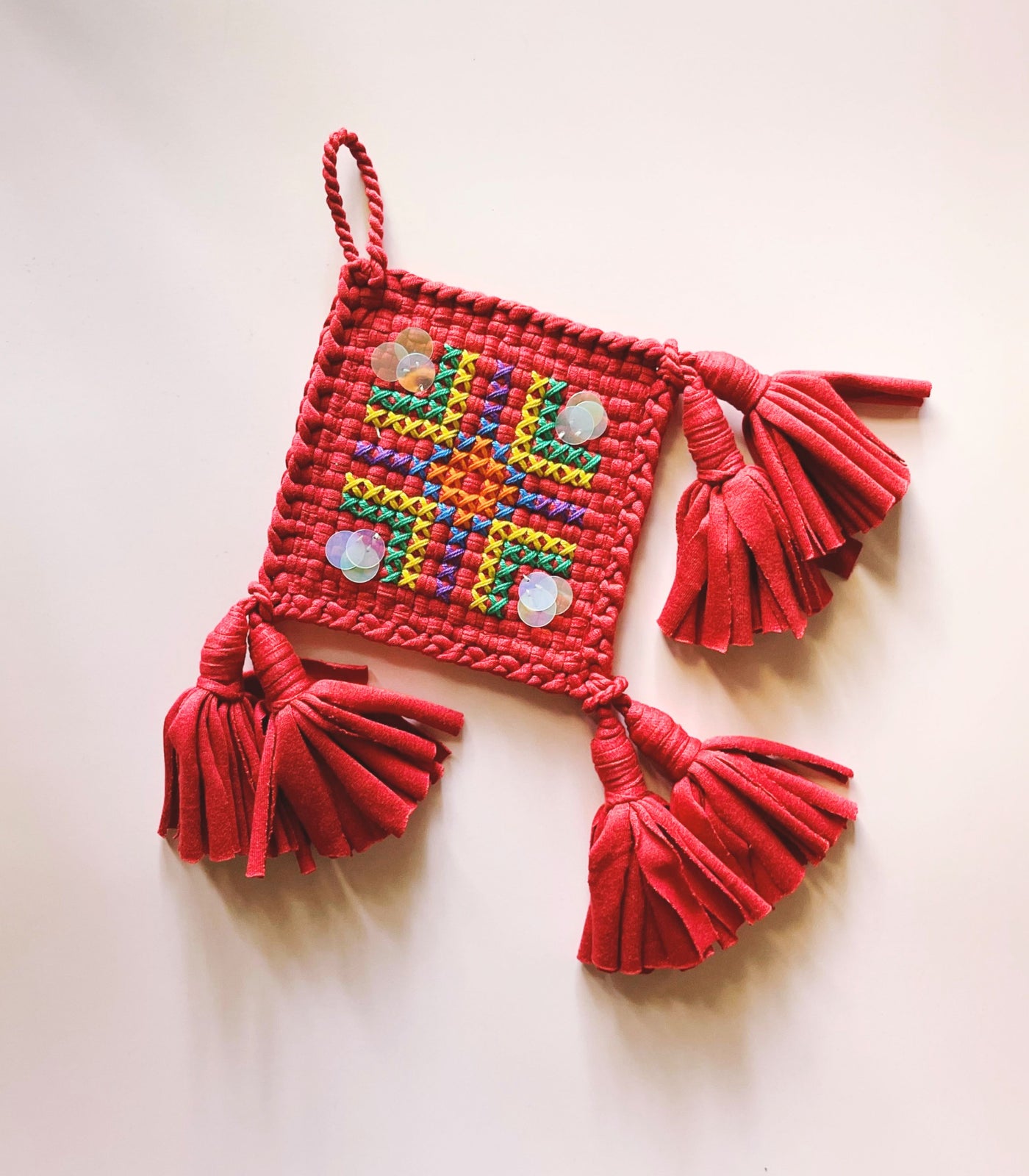 Handwoven Mini Parol (Limited Edition) in Ruby - Rags2Riches 