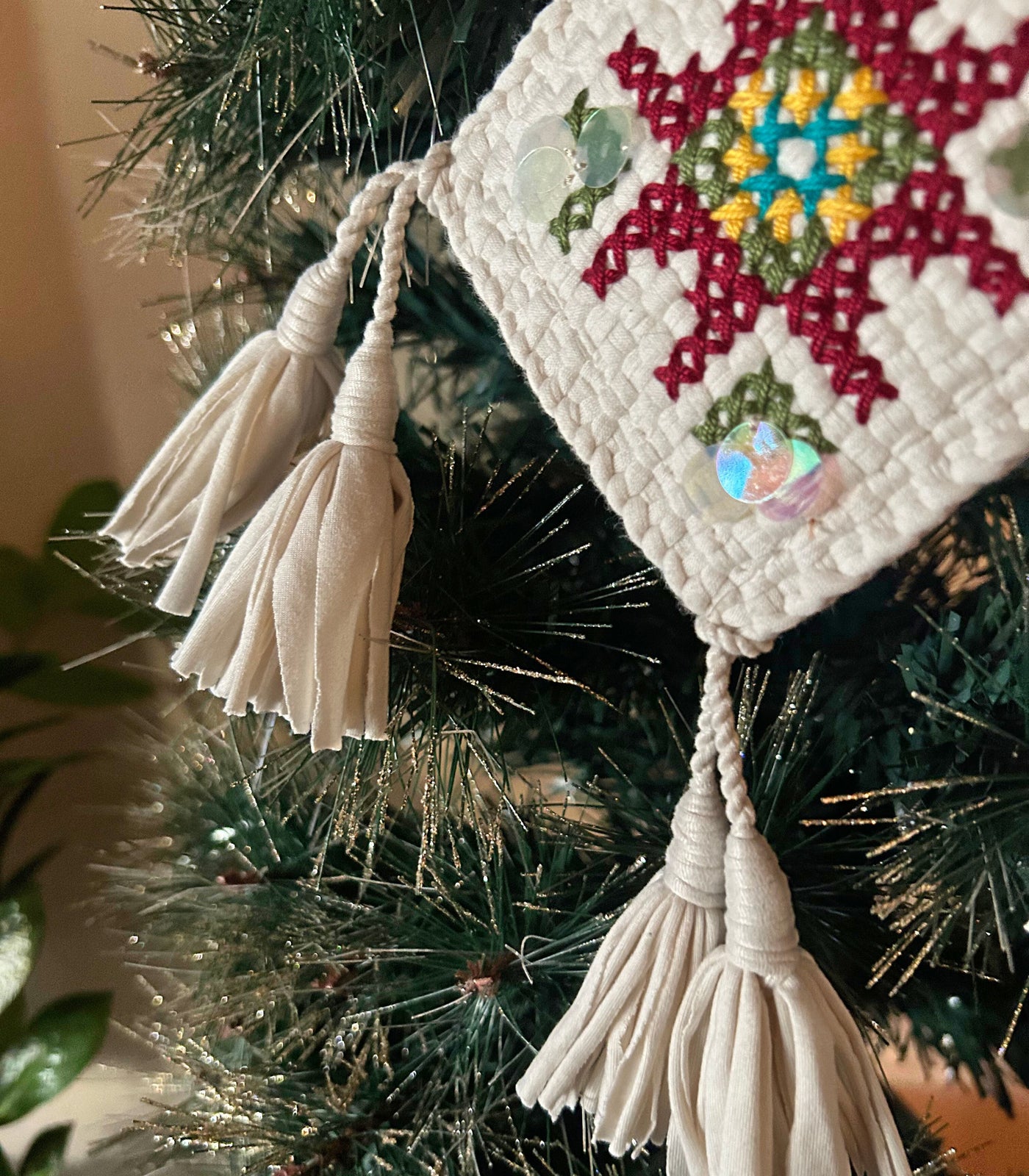 Handwoven Mini Parol Ornament in Pearly White - Rags2Riches