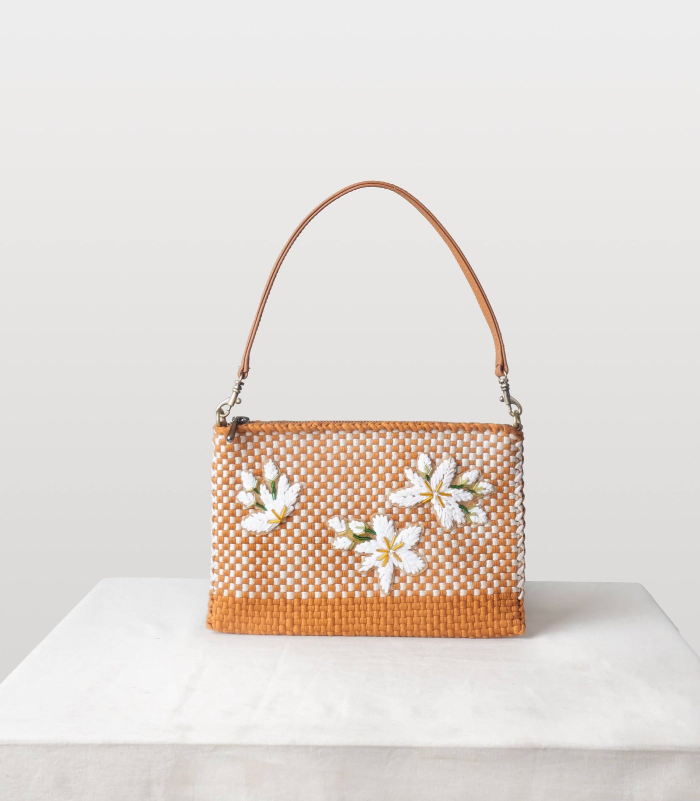 Sampaguita Sobre Clutch in Tan & Beige - R2R