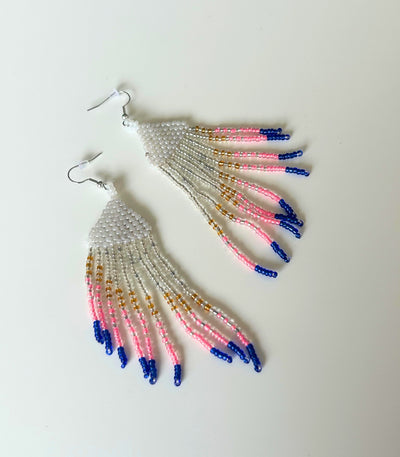 Beaded Kolon Tassle Earrings - Sesotunawa
