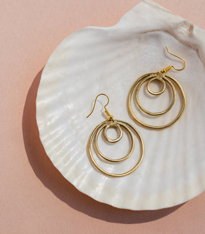 Klifus Brass Earrings - Sesotunawa