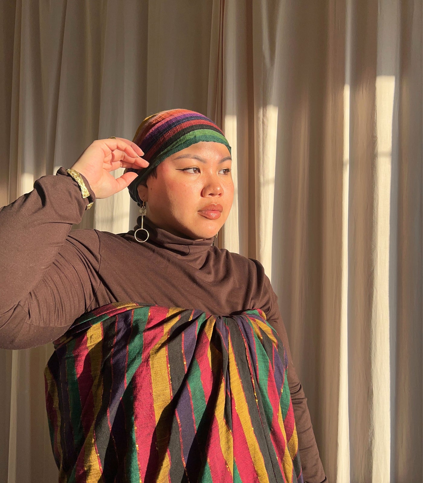 Traditional Rainbow Malong - Handwoven Philippine Textile Wrap, Skirt & Blanket - Sesotunawa