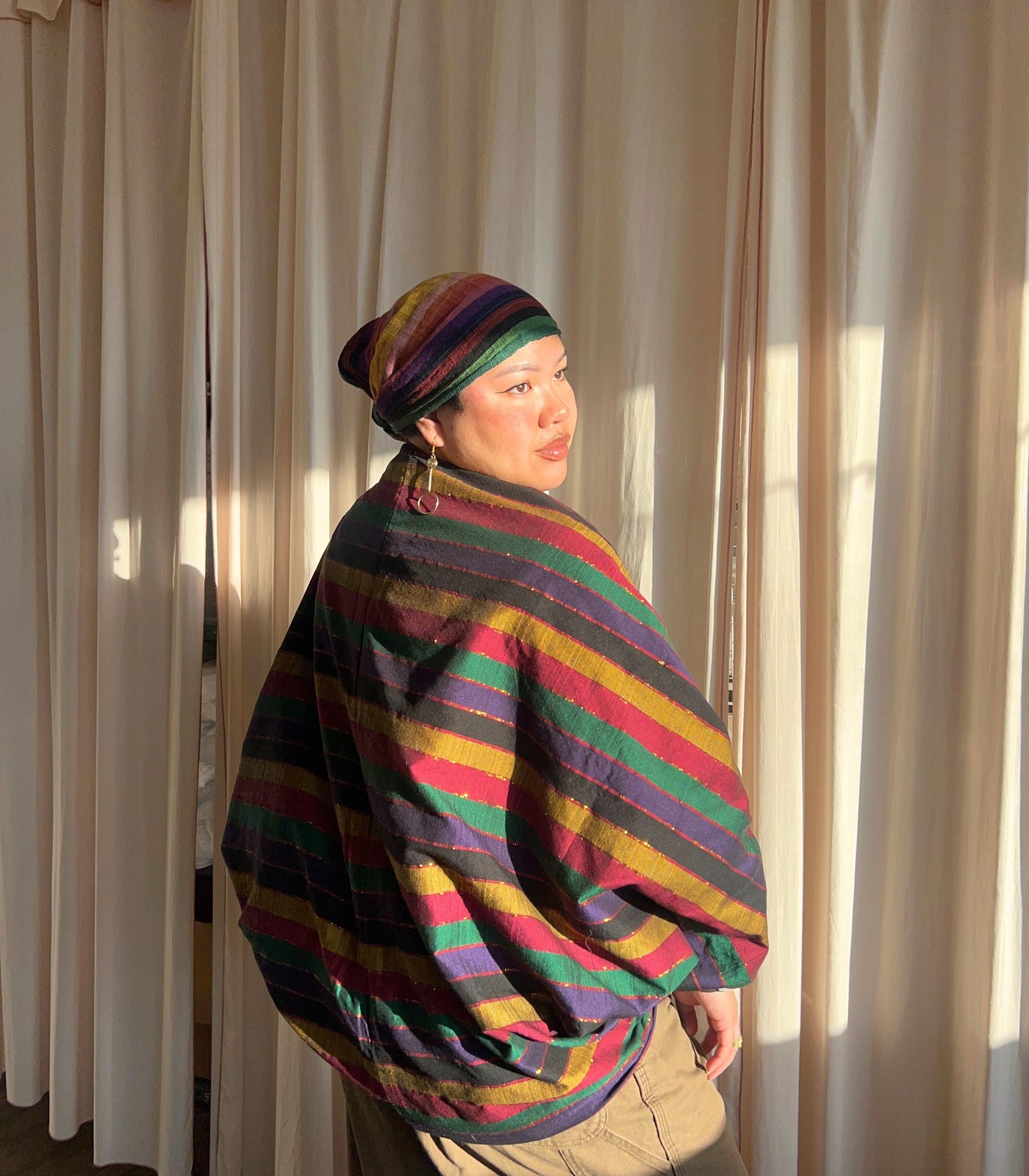Traditional Rainbow Malong - Handwoven Philippine Textile Wrap, Skirt & Blanket - Sesotunawa