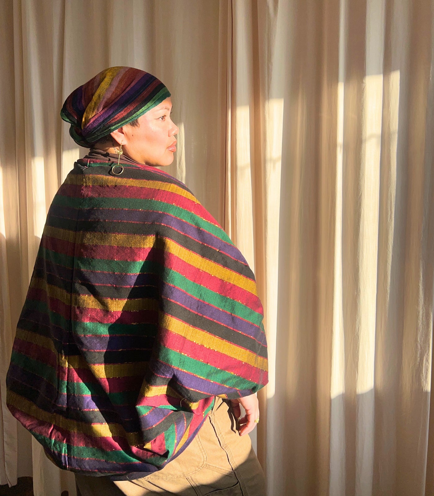 Traditional Rainbow Malong - Handwoven Philippine Textile Wrap, Skirt & Blanket - Sesotunawa