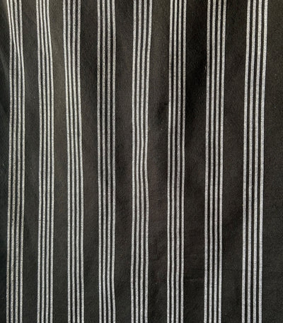 Traditional Tboli Malong - Handwoven Philippine Textile Wrap, Skirt & Blanket in Black Stripes - Sesotunawa and TUGED