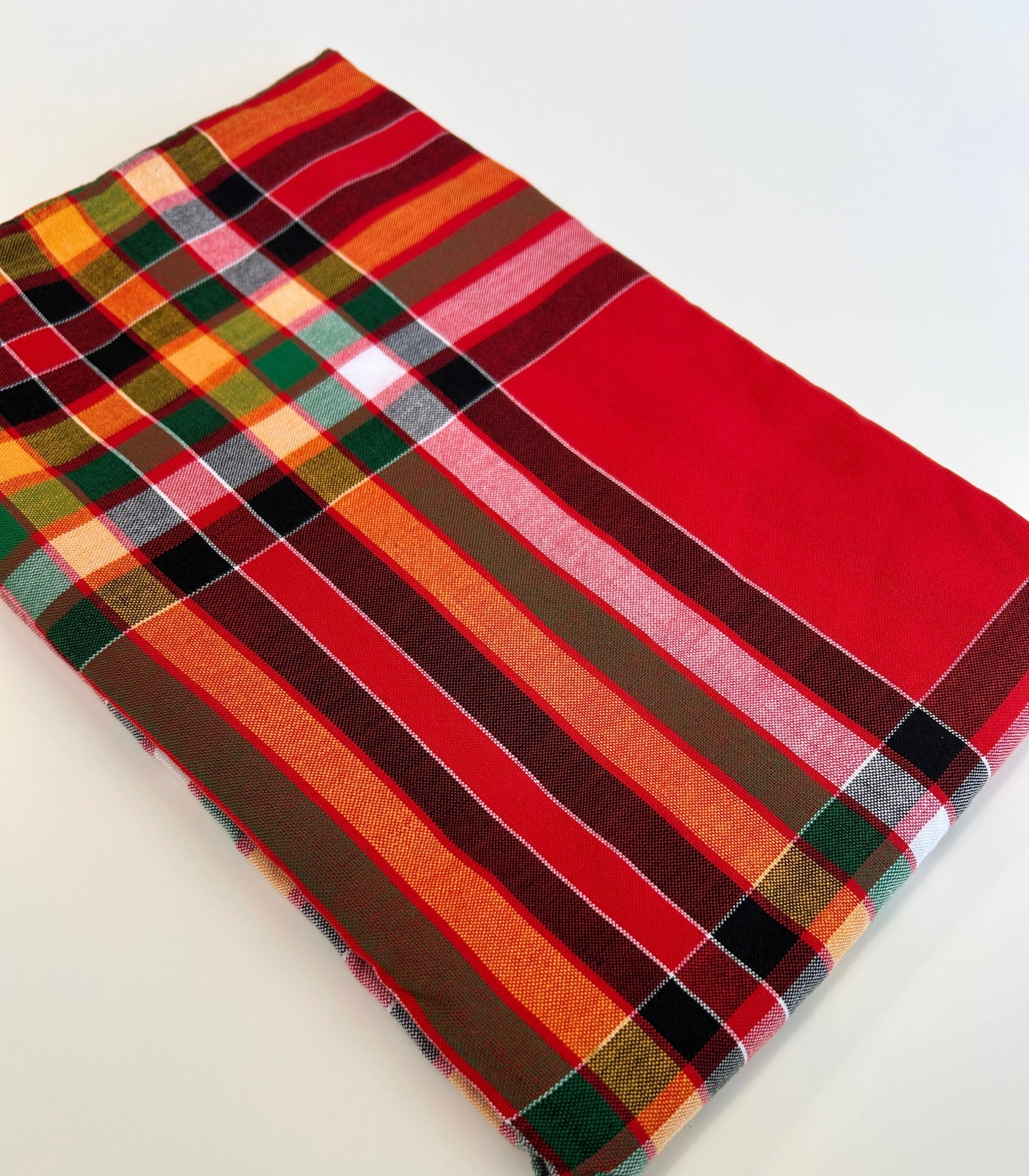 Traditional Tboli Malong - Handwoven Philippine Textile Wrap, Skirt & Blanket in Red Squares - Sesotunawa and TUGED