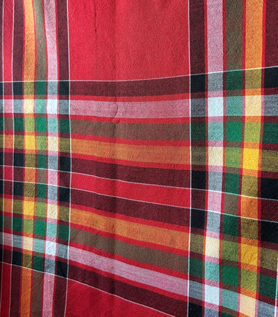 Traditional Tboli Malong - Handwoven Philippine Textile Wrap, Skirt & Blanket in Red Squares - Sesotunawa and TUGED