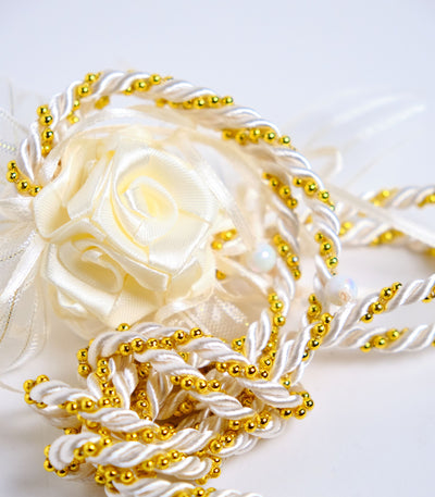Rosette Yugal Unity Cord in Ecru - The Wedding Library